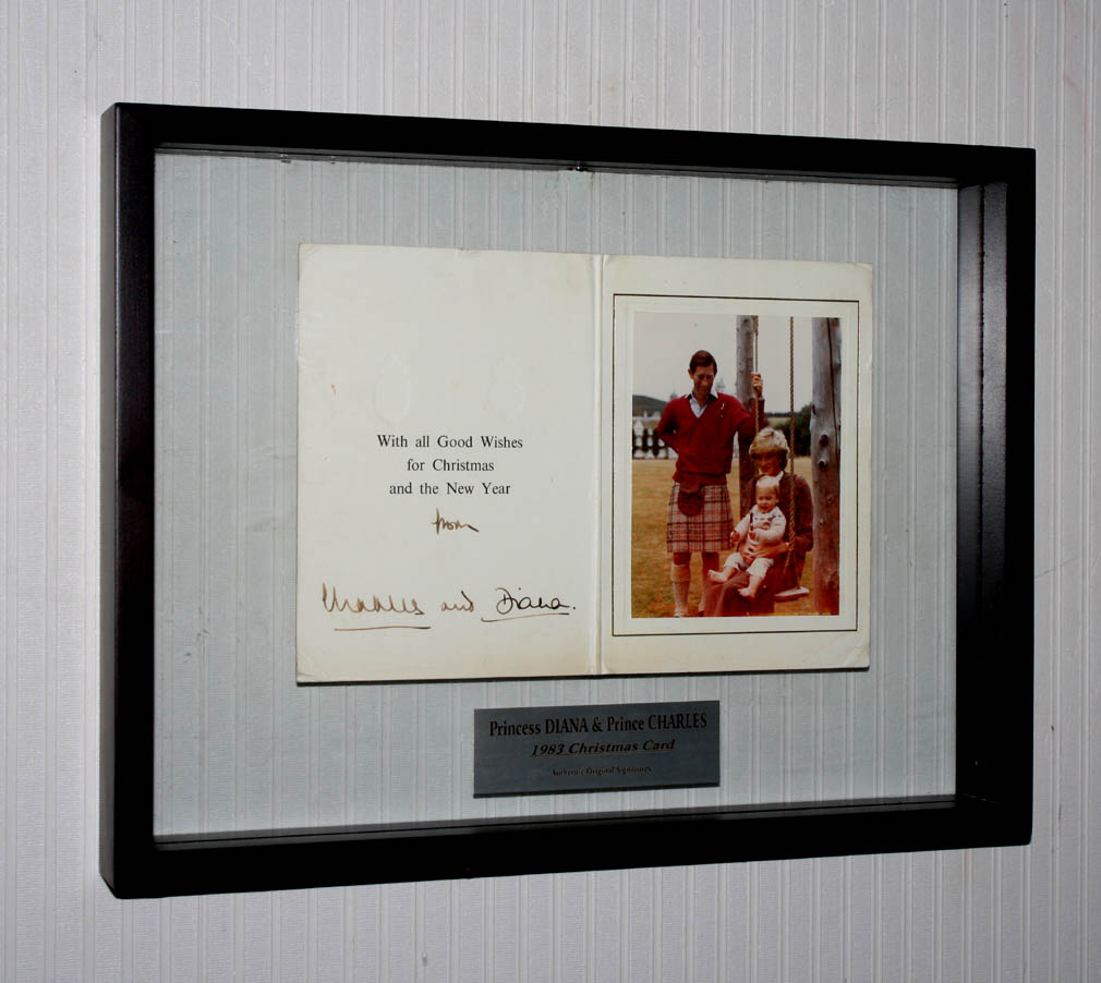 Signed Princess Diana Charles Autograph UACC Doll