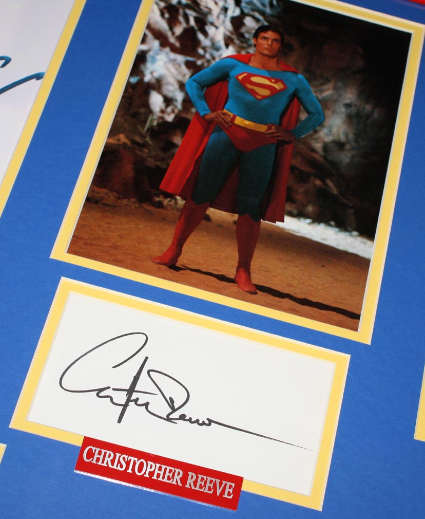   Autographs Christoper Reeve Cavill Welling Cain Routh COA
