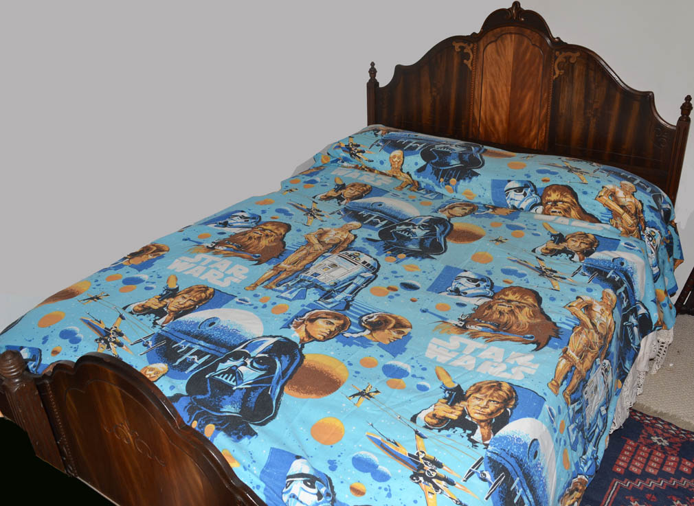 Rare Star Wars 1977 Double Bed Coverlet Good Condition Bright