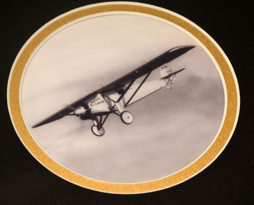 Louis Collectible advertising plate from Quincy 1930/'s  Lindbergh Lindy Spirit of St MA