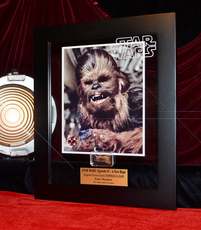 PETER MAYHEW Signed Autograph Prop CHEWBACCA Hair, Death STAR WARS