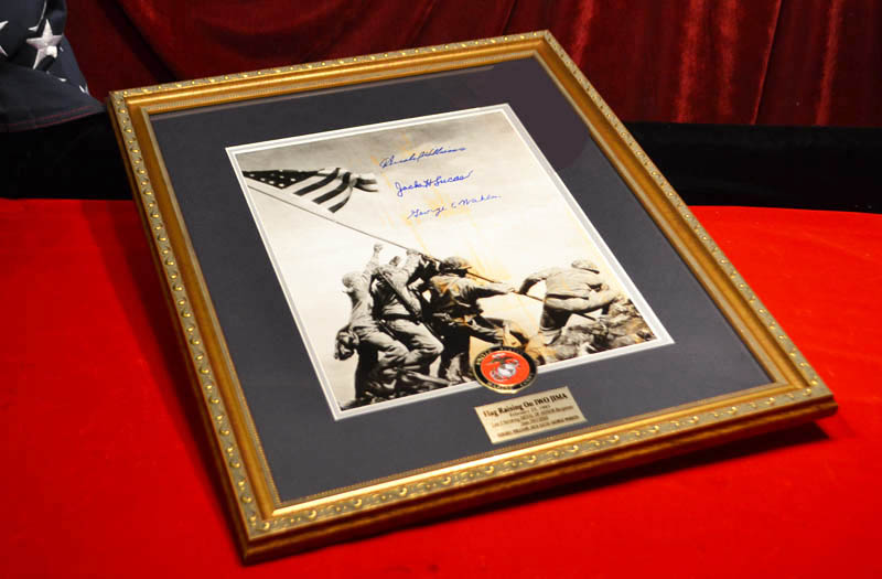 Signed IWO JIMA Autographs, 3 MOH, WWII SCRAPBOOK, DVD, FRAME, COA